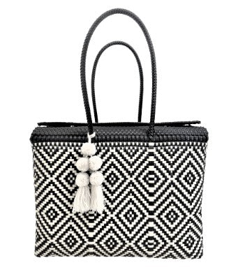 Bombon Tote Black / Bone Diamond