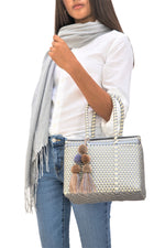 Bombon Tote Mini Silver / Bone