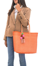 Medium Open Tote Orange / Bone