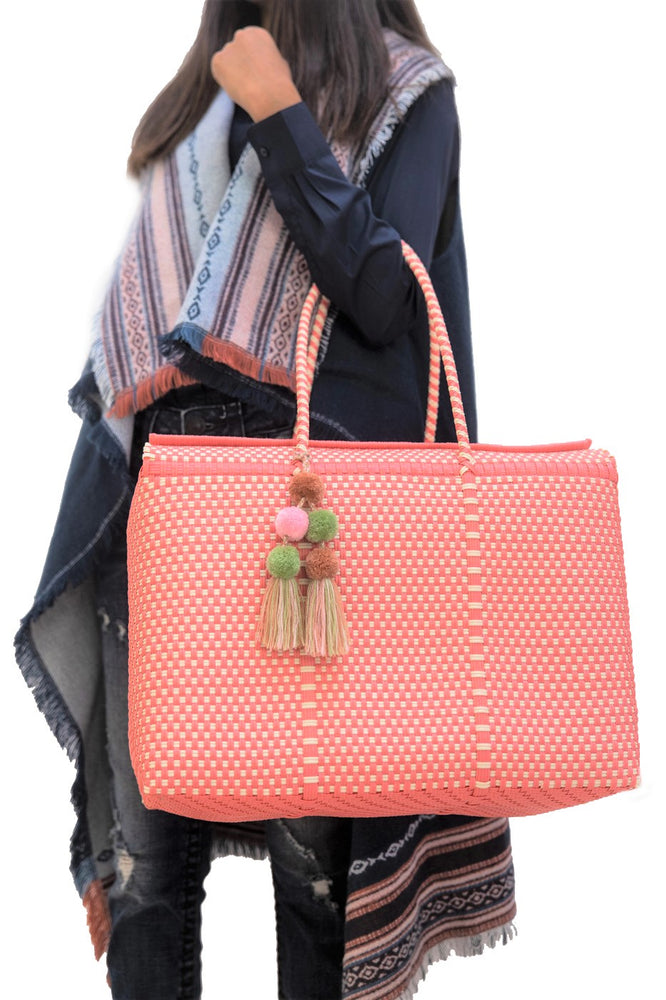 Bombon Tote Coral / Bone