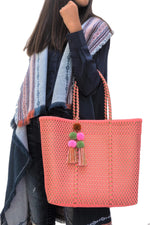 Medium Open Tote Coral / Gold