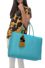 Bombon Tote Turquoise / Gold