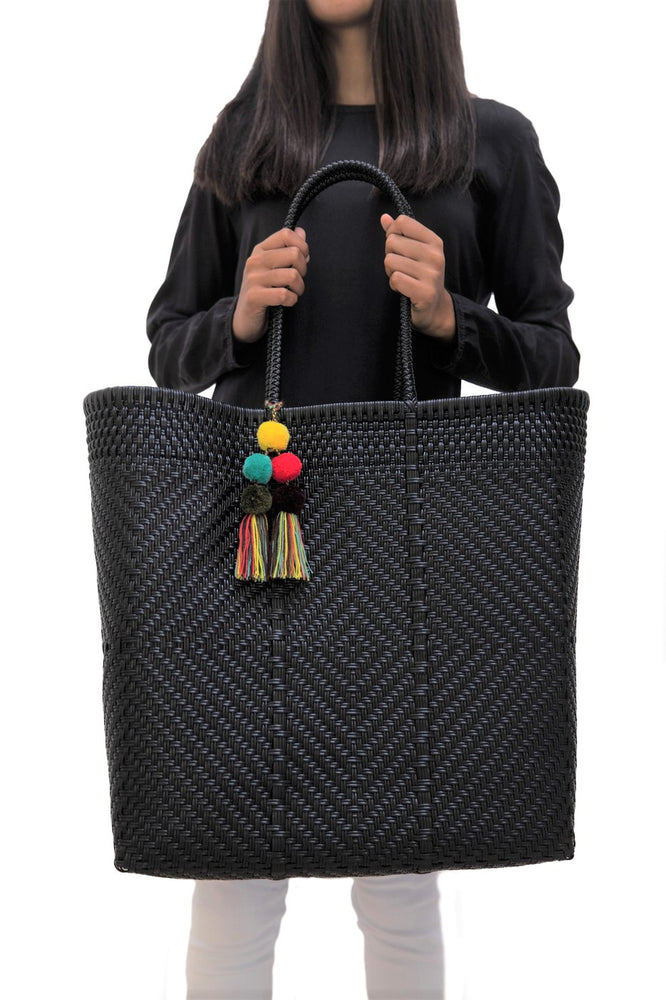 Large Open Tote Black