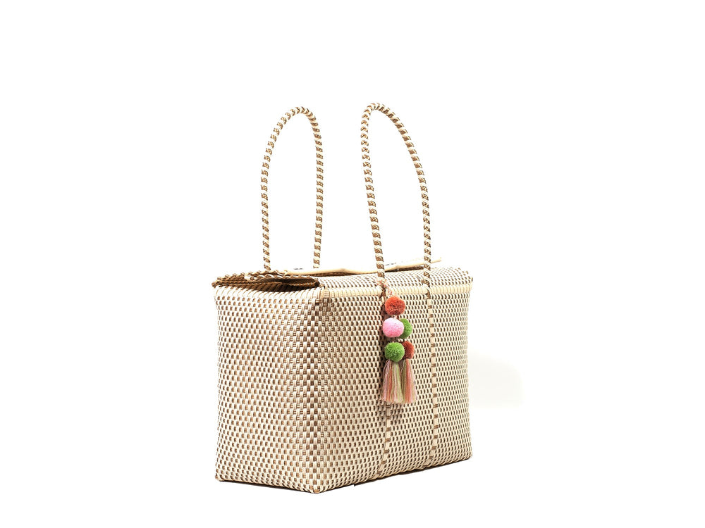 
                
                    Load image into Gallery viewer, Bombon Tote Bone / Gold
                
            