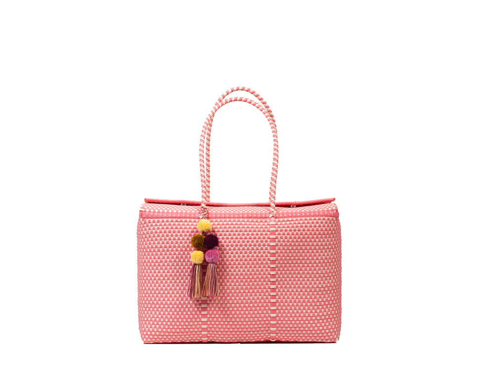 Bombon Tote Coral / Bone