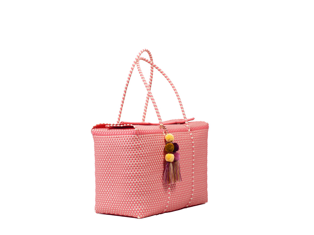 Bombon Tote Coral / Bone