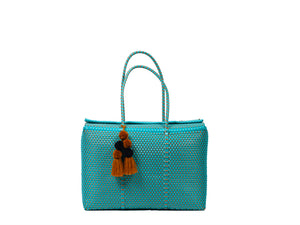 Bombon Tote Turquoise / Gold