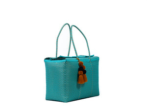 Bombon Tote Turquoise / Gold