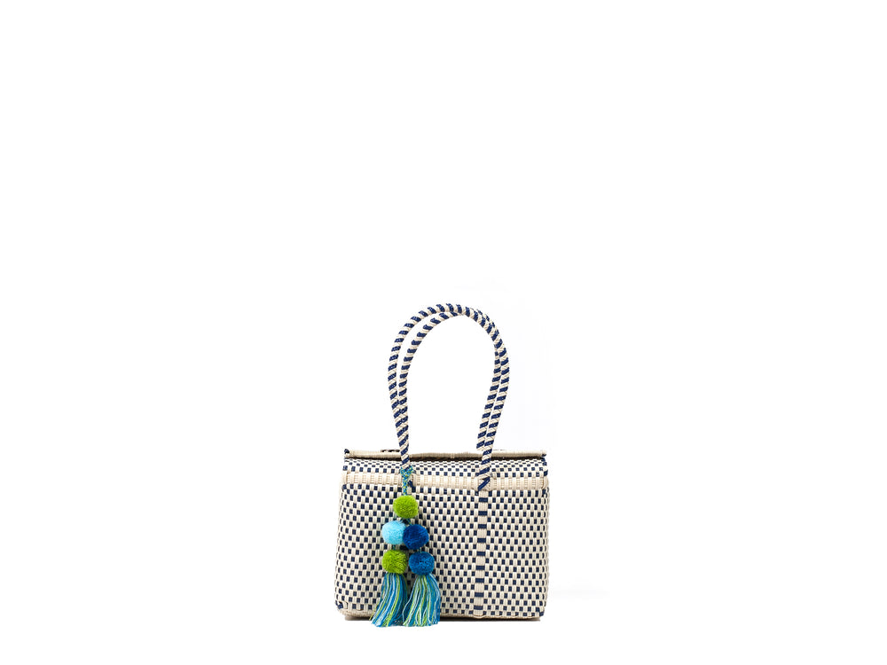 
                
                    Load image into Gallery viewer, Bombon Tote Mini Bone / Navy
                
            
