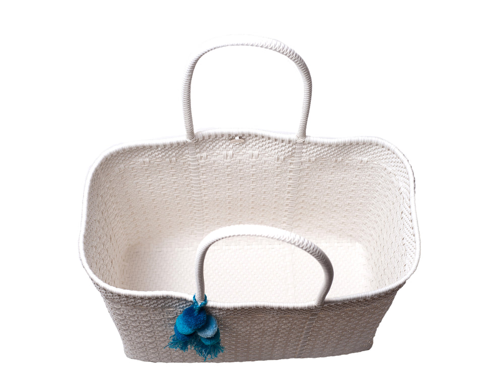 Large Open Tote White