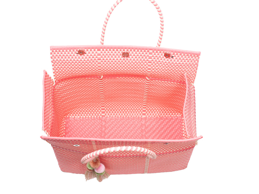 Bombon Tote Coral / Bone